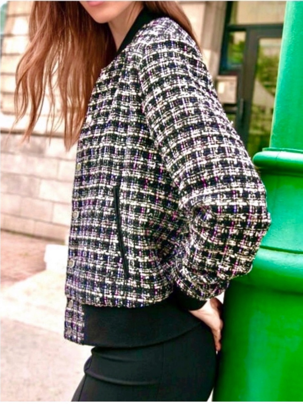 CHRLDR tweed boucle varsity
